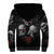 Skull Sherpa Hoodie No See No Hear No Speak Evil - Wonder Print Shop