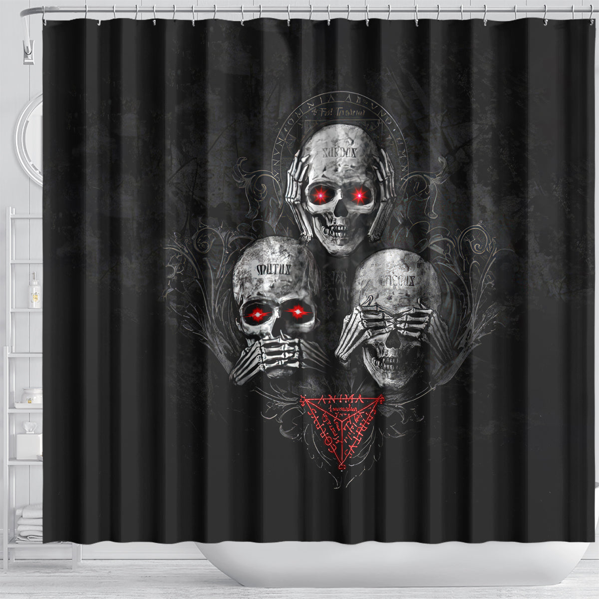 skull-shower-curtain-no-see-no-hear-no-speak-evil