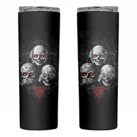 Skull Skinny Tumbler No See No Hear No Speak Evil - Wonder Print Shop