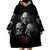 Skull Wearable Blanket Hoodie No See No Hear No Speak Evil - Wonder Print Shop