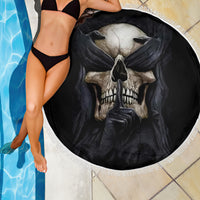 Skull Beach Blanket No See Evil Red Rose Jean - Wonder Print Shop