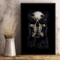 Skull Canvas Wall Art No See Evil Red Rose Jean - Wonder Print Shop