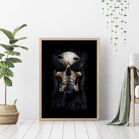Skull Canvas Wall Art No See Evil Red Rose Jean - Wonder Print Shop