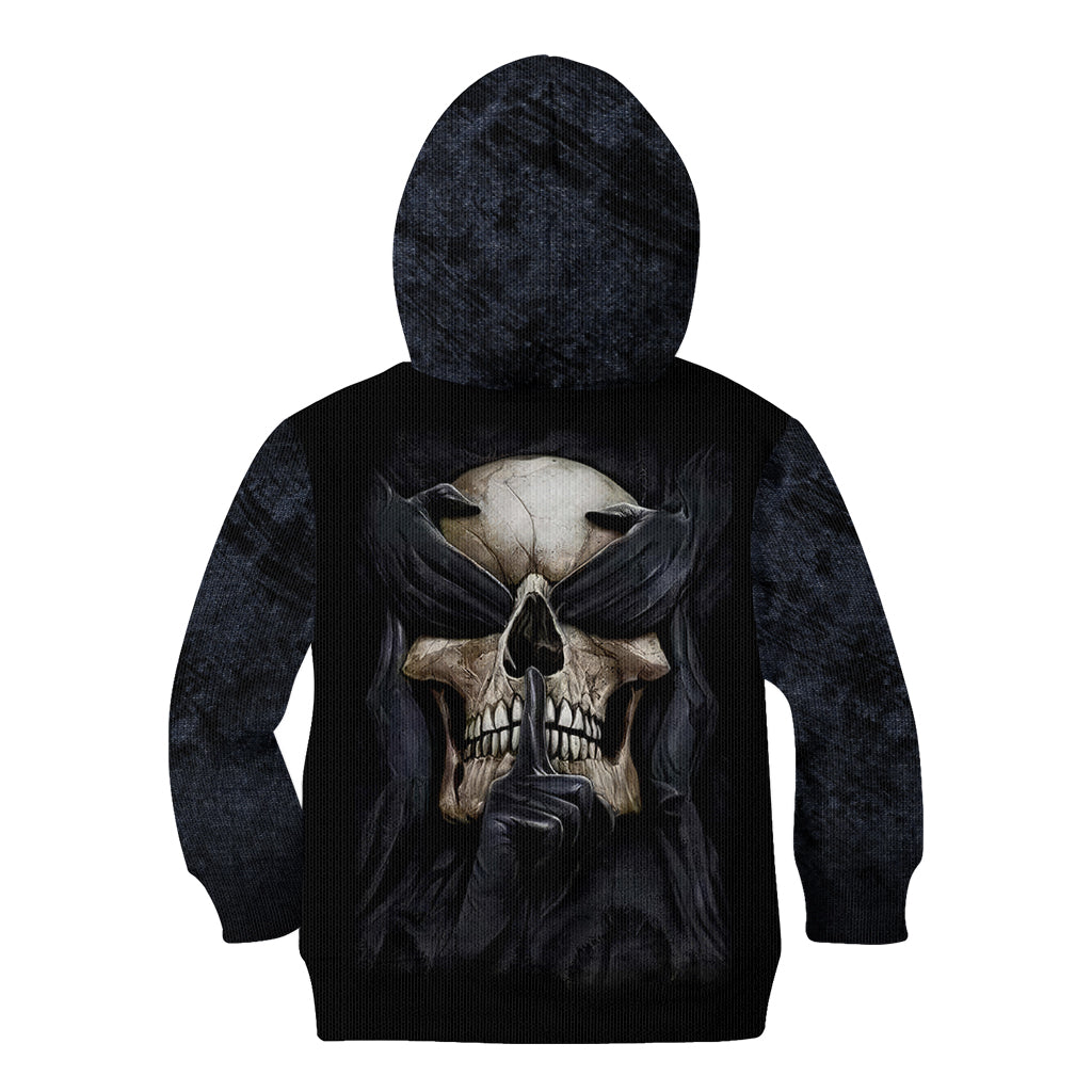 Skull Kid Hoodie No See Evil Red Rose Jean - Wonder Print Shop