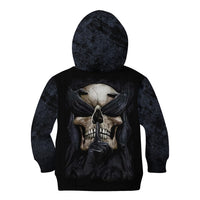 Skull Kid Hoodie No See Evil Red Rose Jean - Wonder Print Shop