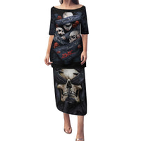 Skull Puletasi No See Evil Red Rose Jean - Wonder Print Shop