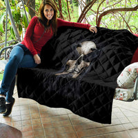 Skull Quilt No See Evil Red Rose Jean - Wonder Print Shop