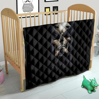 Skull Quilt No See Evil Red Rose Jean - Wonder Print Shop