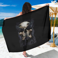 Skull Sarong No See Evil Red Rose Jean - Wonder Print Shop