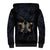 Skull Sherpa Hoodie No See Evil Red Rose Jean - Wonder Print Shop