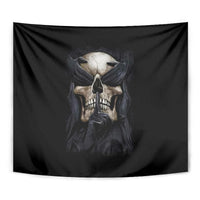 Skull Tapestry No See Evil Red Rose Jean - Wonder Print Shop