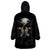 Skull Wearable Blanket Hoodie No See Evil Red Rose Jean - Wonder Print Shop