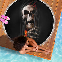 Skull Beach Blanket Skeleton Ripped Inside Flame - Wonder Print Shop