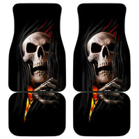 Skull Car Mats Skeleton Ripped Inside Flame - Wonder Print Shop