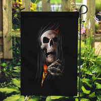 Skull Garden Flag Skeleton Ripped Inside Flame - Wonder Print Shop