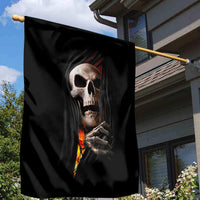 Skull Garden Flag Skeleton Ripped Inside Flame - Wonder Print Shop