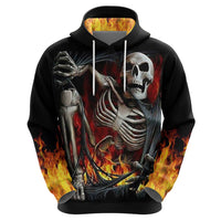 Skull Hoodie Skeleton Ripped Inside Flame - Wonder Print Shop