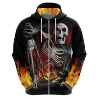 Skull Hoodie Skeleton Ripped Inside Flame - Wonder Print Shop