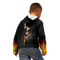 Skull Kid Hoodie Skeleton Ripped Inside Flame - Wonder Print Shop