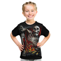 Skull Kid T Shirt Skeleton Ripped Inside Flame - Wonder Print Shop