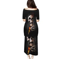 Skull Puletasi Skeleton Ripped Inside Flame - Wonder Print Shop