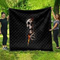 Skull Quilt Skeleton Ripped Inside Flame - Wonder Print Shop