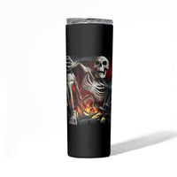 Skull Skinny Tumbler Skeleton Ripped Inside Flame - Wonder Print Shop