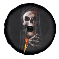 Skull Spare Tire Cover Skeleton Ripped Inside Flame - Wonder Print Shop