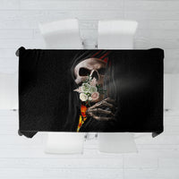 Skull Tablecloth Skeleton Ripped Inside Flame - Wonder Print Shop