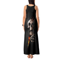 Skull Tank Maxi Dress Skeleton Ripped Inside Flame - Wonder Print Shop