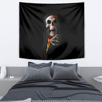 Skull Tapestry Skeleton Ripped Inside Flame - Wonder Print Shop