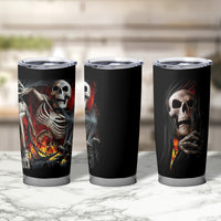 Skull Tumbler Cup Skeleton Ripped Inside Flame - Wonder Print Shop