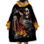 Skull Wearable Blanket Hoodie Skeleton Ripped Inside Flame - Wonder Print Shop