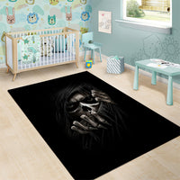 Skull Area Rug Evil Skeleton Look Inside - Wonder Print Shop