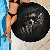 Skull Beach Blanket Evil Skeleton Look Inside - Wonder Print Shop