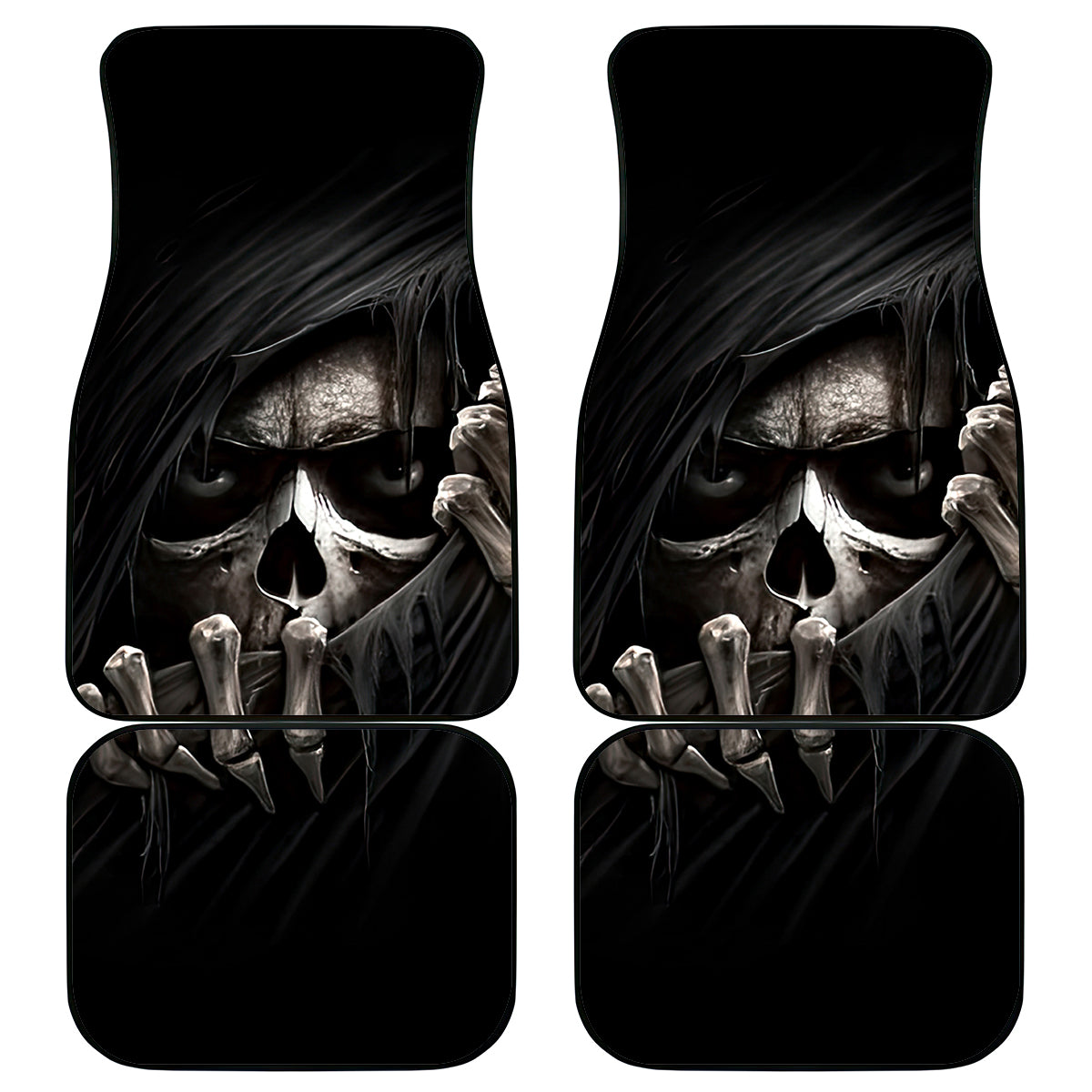 Skull Car Mats Evil Skeleton Look Inside - Wonder Print Shop