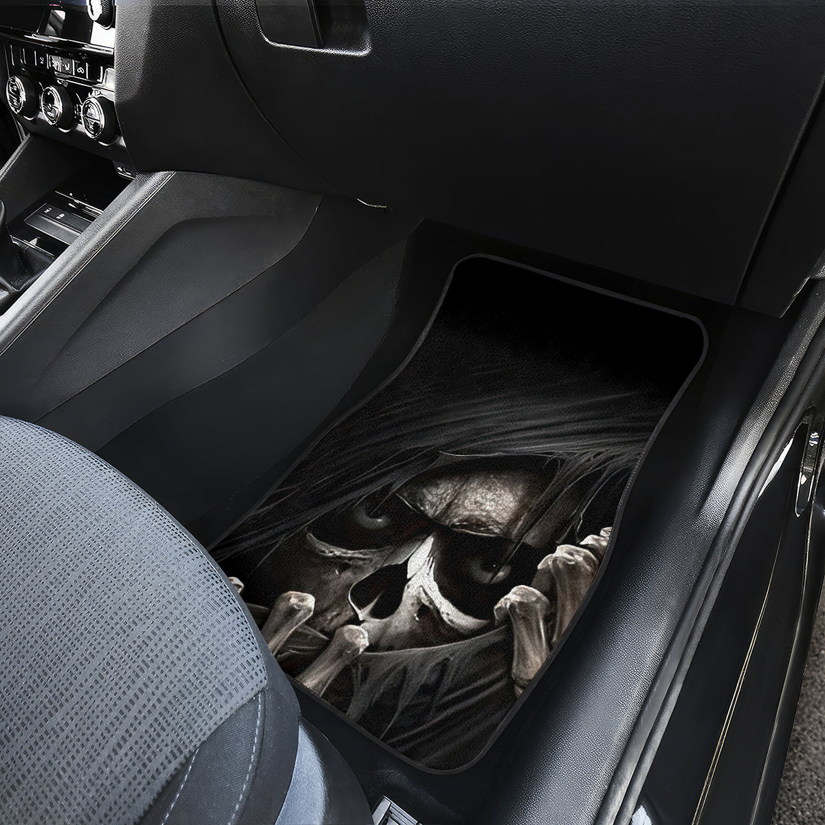 Skull Car Mats Evil Skeleton Look Inside - Wonder Print Shop