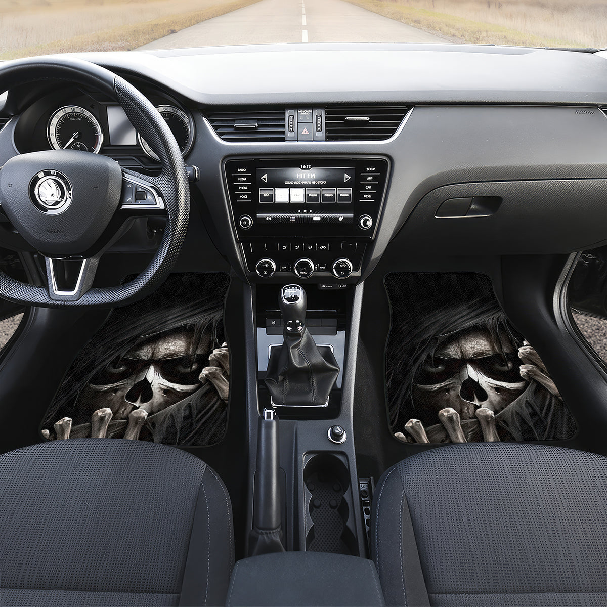 Skull Car Mats Evil Skeleton Look Inside - Wonder Print Shop
