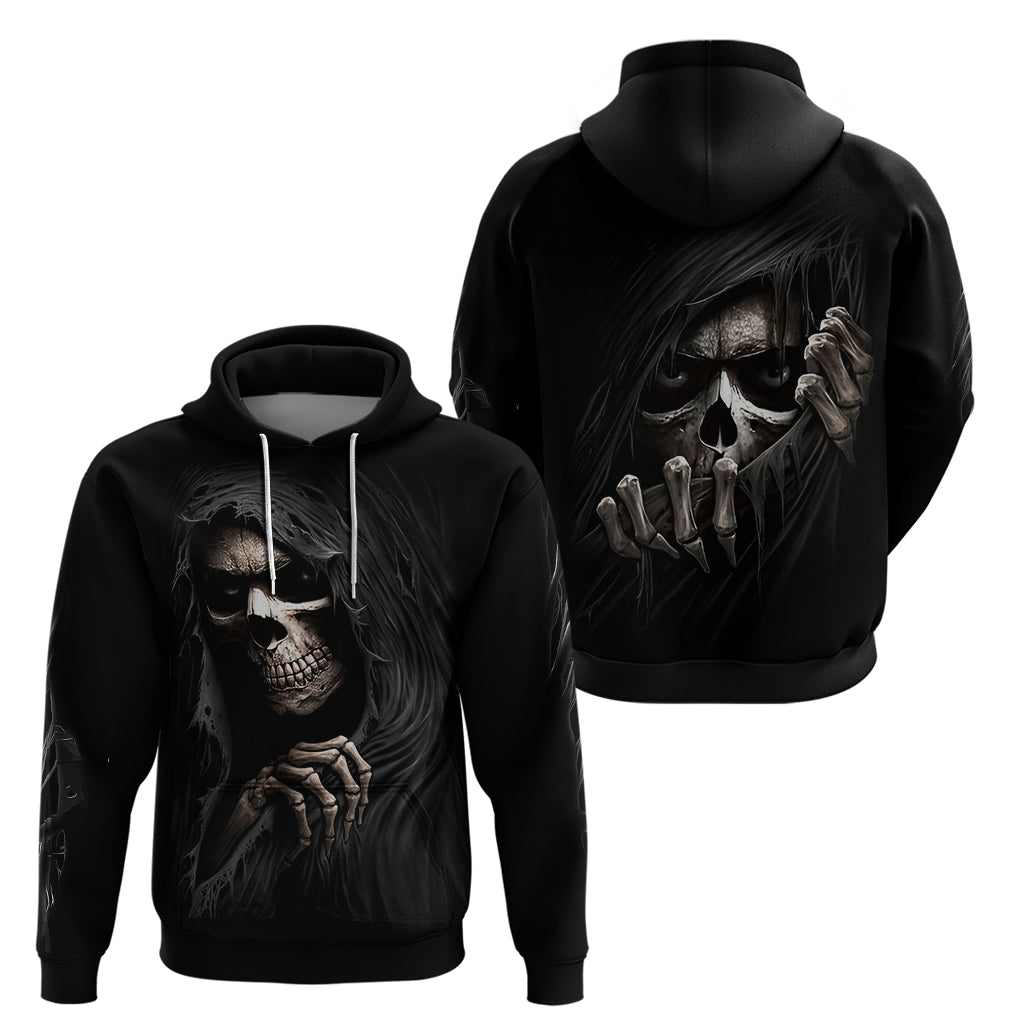 Skull Hoodie Evil Skeleton Look Inside - Wonder Print Shop