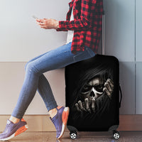 Skull Luggage Cover Evil Skeleton Look Inside - Wonder Print Shop