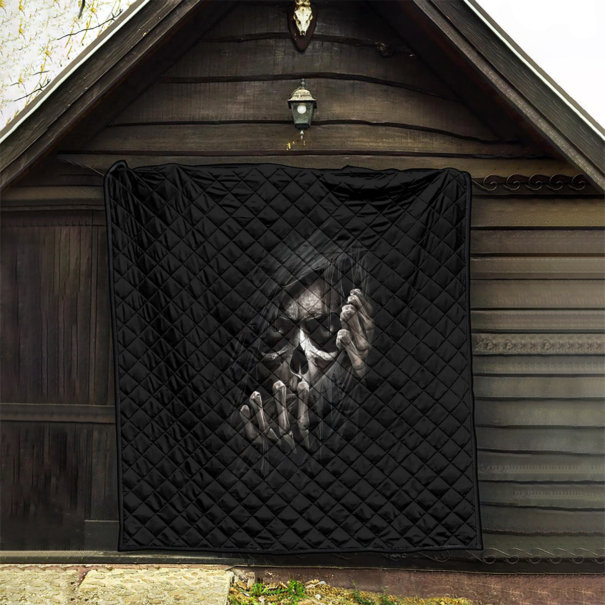 Skull Quilt Evil Skeleton Look Inside - Wonder Print Shop