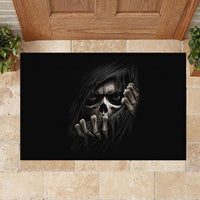 Skull Rubber Doormat Evil Skeleton Look Inside - Wonder Print Shop