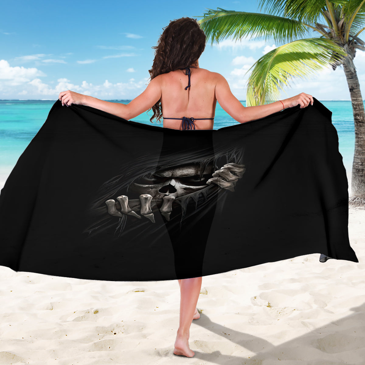 Skull Sarong Evil Skeleton Look Inside - Wonder Print Shop