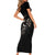 Skull Short Sleeve Bodycon Dress Evil Skeleton Look Inside - Wonder Print Shop