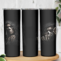 Skull Skinny Tumbler Evil Skeleton Look Inside - Wonder Print Shop