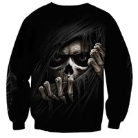 Skull Sweatshirt Evil Skeleton Look Inside - Wonder Print Shop