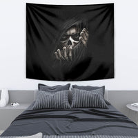 Skull Tapestry Evil Skeleton Look Inside - Wonder Print Shop