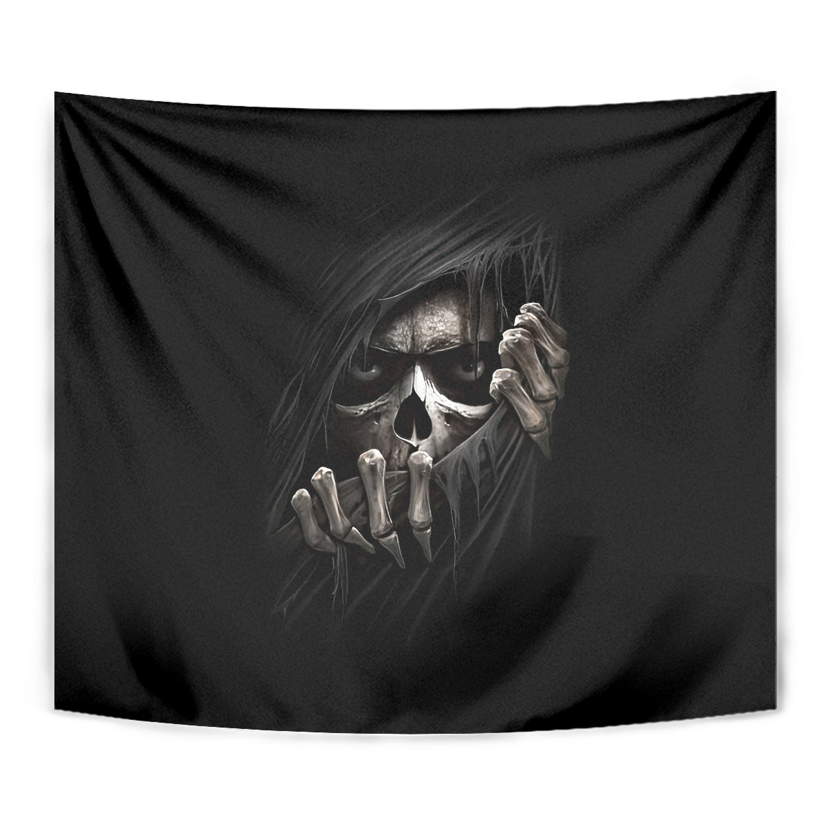 Skull Tapestry Evil Skeleton Look Inside - Wonder Print Shop