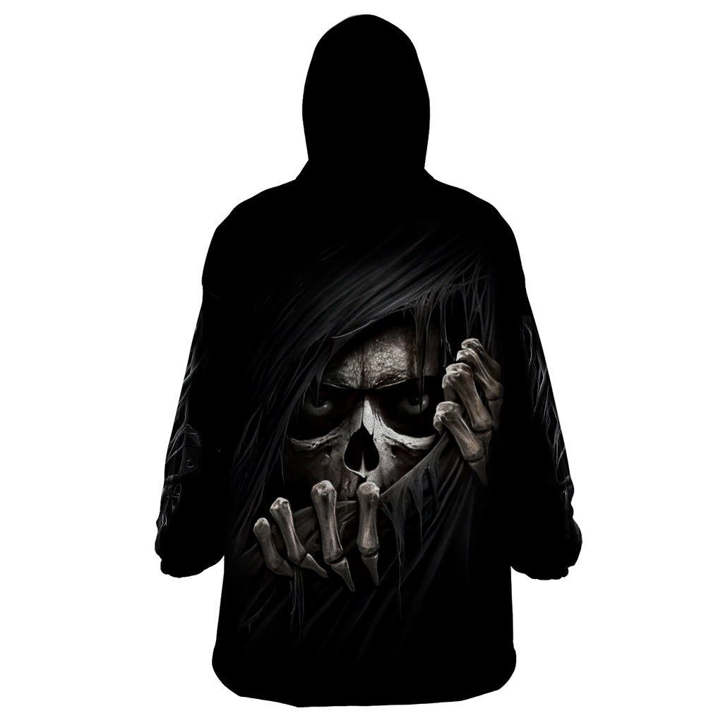 Skull Wearable Blanket Hoodie Evil Skeleton Look Inside - Wonder Print Shop