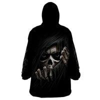 Skull Wearable Blanket Hoodie Evil Skeleton Look Inside - Wonder Print Shop